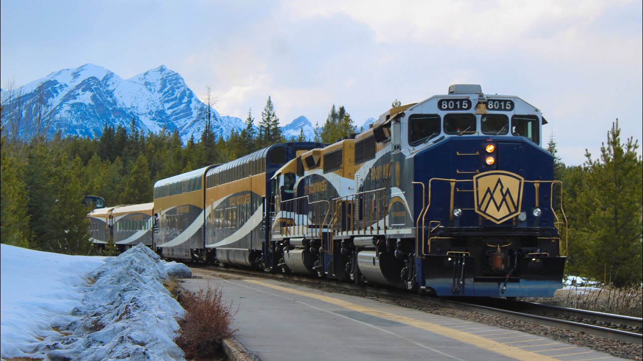 Rocky Mountaineer! Chasing RMRX 8015 leading 10R Eastbound along the ...