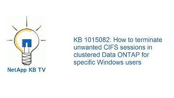 How to terminate unwanted CIFS sessions in clustered Data ONTAP for specific Windows users