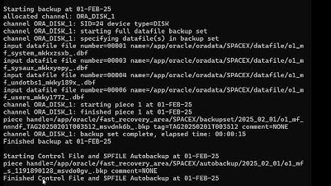 Enable Archivelog mode,  run an Oracle Database Backup using Rman, and verify backup existence