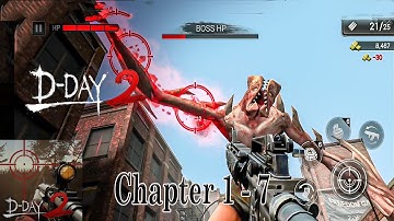 Zombie Hunter D-Day 2 Gameplay Walkthrough (Android, iOS) - Chapter 1- 7 boss #boss mission boss