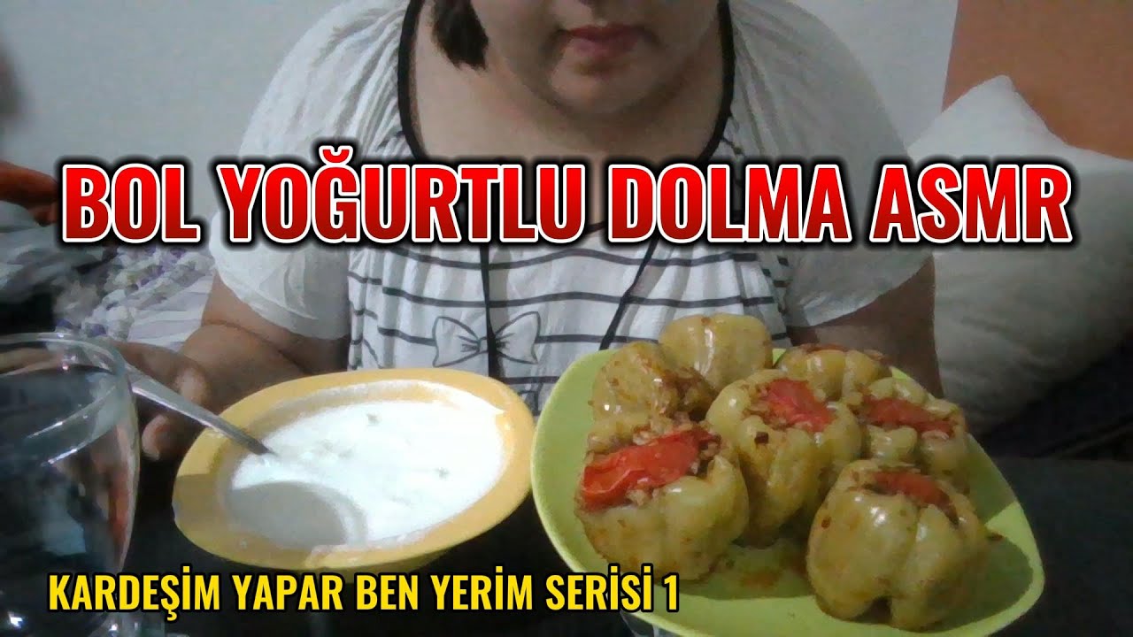 DOLMA ASMR | TÜRKÇE ASMR | EGE USULÜ BİBER DOLMASI ASMR | TURKISH FOOD | EATING SOUNDS |YORUMLAR