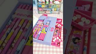 Fill my Jumbo pencil box with Princess 👸 stationery #cute #shorts screenshot 5