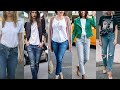 Girls T-shirts Jeans | Latest t-shirts and jeans outfit ideas | Girls t-shirts&jeans fashion 2021