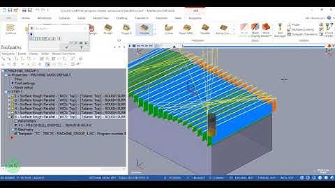 Surface 3d parallel rough tool path