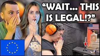European Couple Reacts to Brits Shooting Guns in America for the First Time!