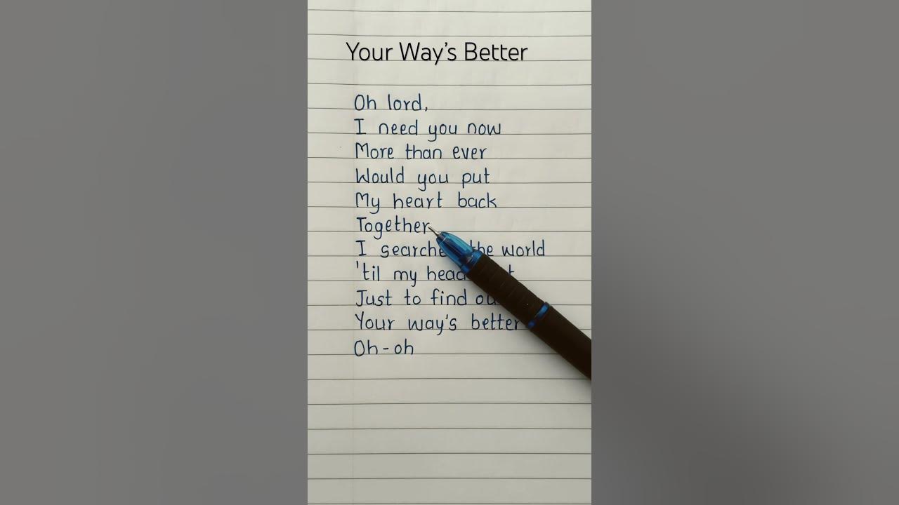 Your Way’s Better ~ Forrest Frank song (lyrics) #lyrics #song #forrestfrank #yourwaysbetter #viral Your Way’s Better ~ Forrest Frank song (lyrics) #lyrics #song #forrestfrank #yourwaysbetter #viral