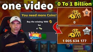 8 ball pool 0 To 1 Billion Coins 🤯 one video Level 9 To 94 From London To Berlin