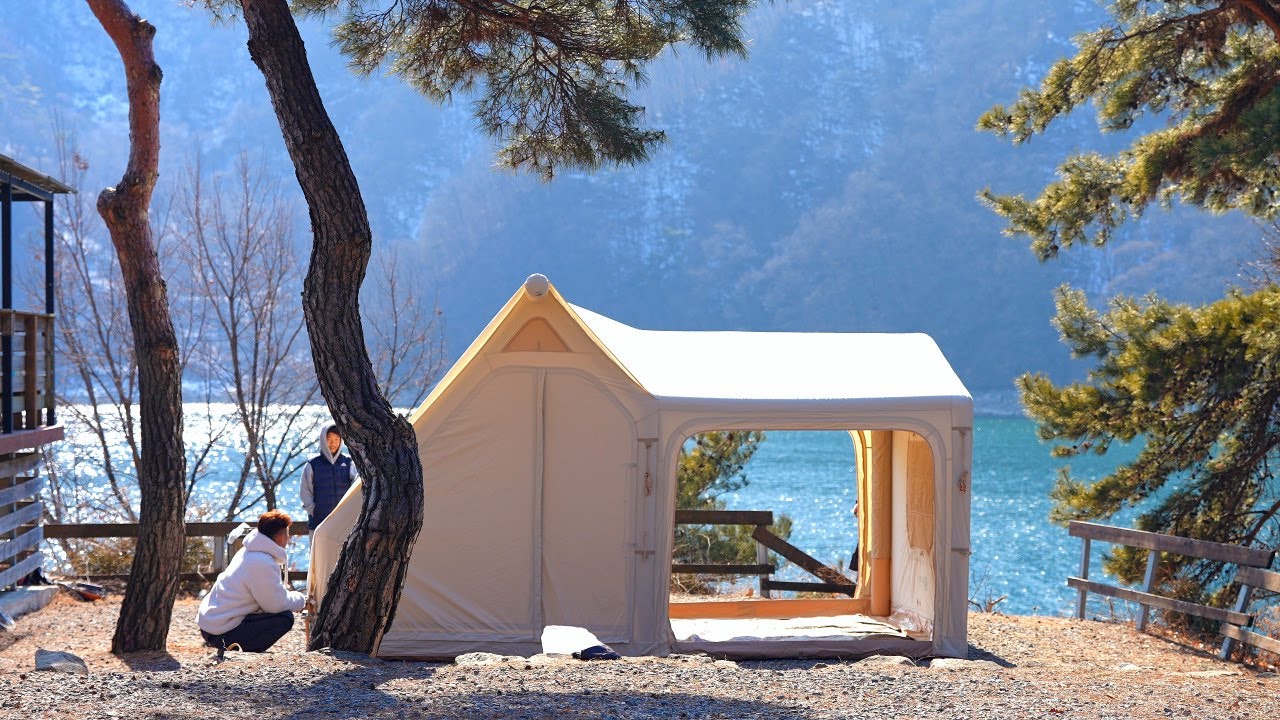 정말 오랜만이에요 🙋‍♂️🙋‍♀️👋 ㅣ봄캠핑, 환상적인 호수뷰 전세캠핑😆ㅣ호수앞 오두막텐트🏕️ㅣ🎧캠핑 ASMRㅣcampingㅣ위켄트립ㅣ포레스타ㅣ에어텐트ㅣ제천캠핑ㅣ캠핑요리ㅣDJI