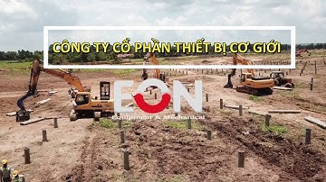 Búa Rung Thi Công Ép Cọc Nhà Máy Điện Mặt Trời - EON VIỆT NAM