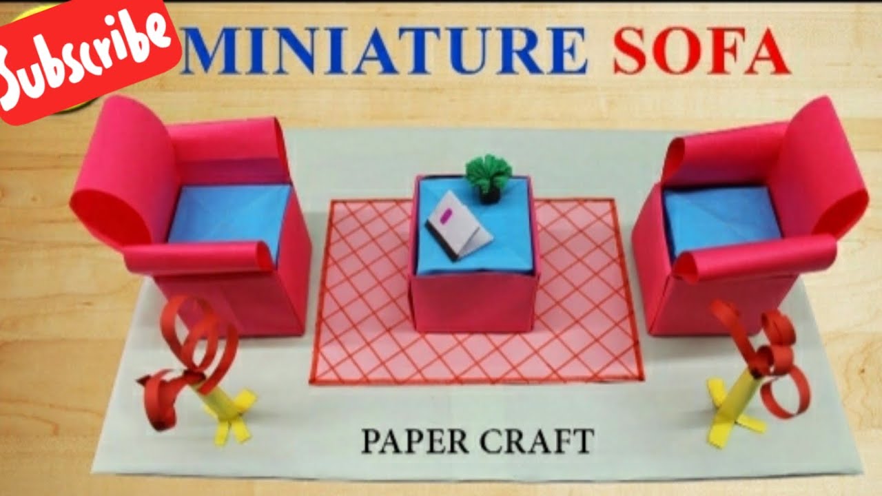how to make miniature dollhouse sofa//how to make miniature dollhouse