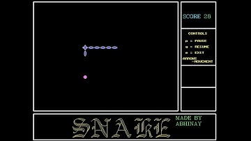 SNAKE GAME in C++ programming language | Turbo C++ | Full source code.