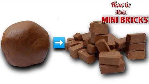 How to make miniature bricks || Easy make mini bricks from clay || Bricks from clay