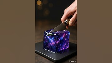 "The Slice That Revealed a Universe 🌌" #GalaxyCube #KnifeSatisfying #OddlySatisfying" #asmr
