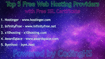 Top 5 Free Web Hosting Providers with Free SSL Certificate