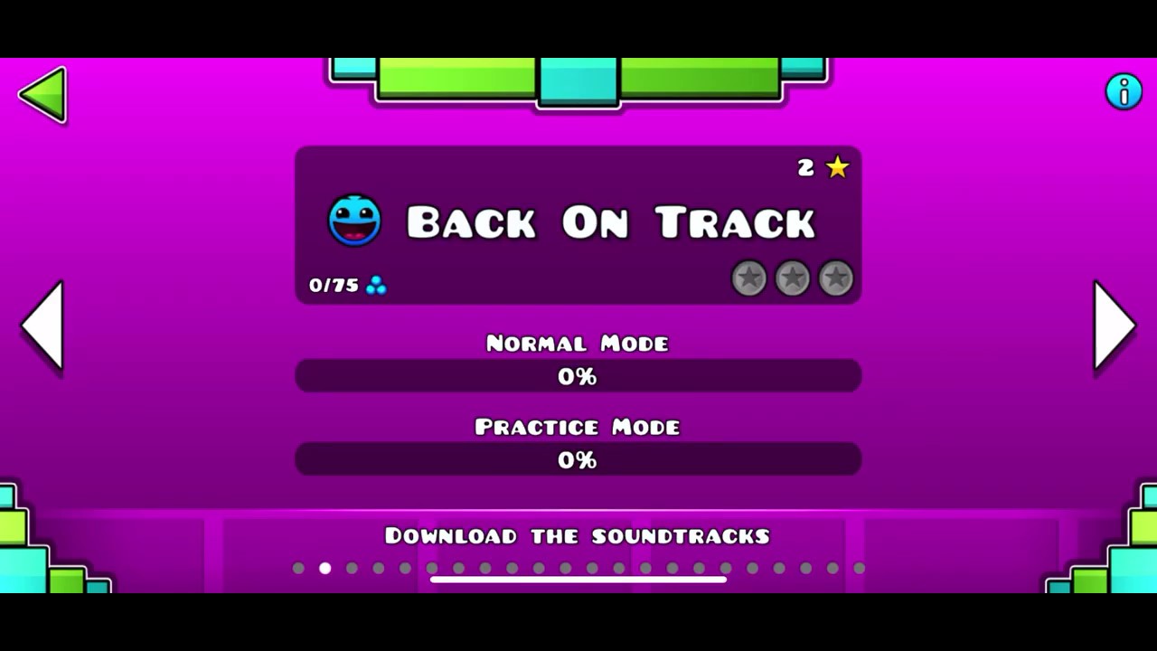 Geometry dash - Level 2: Back On Track (all coins) - YouTube