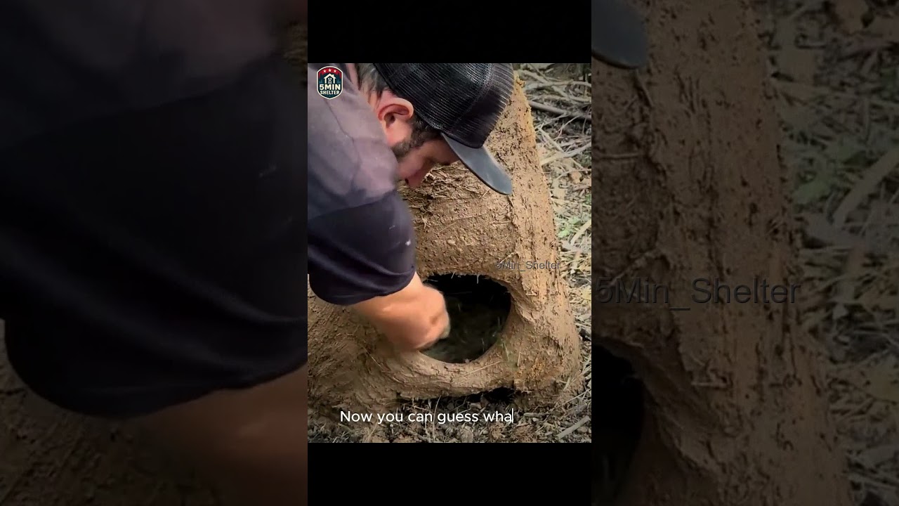 Building a Clay Shelter and Stove for Wilderness Survival 