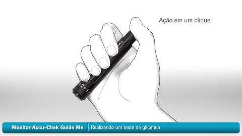 Realizando um teste de glicemia com Accu-Chek Guide Me e Accu-Chek Fastclix