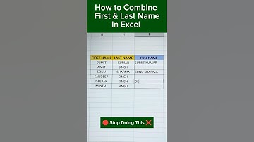 Excel Tips & Tricks | How to Combine First & Last Name in. Excel #exceltips #exceltutorial #shorts