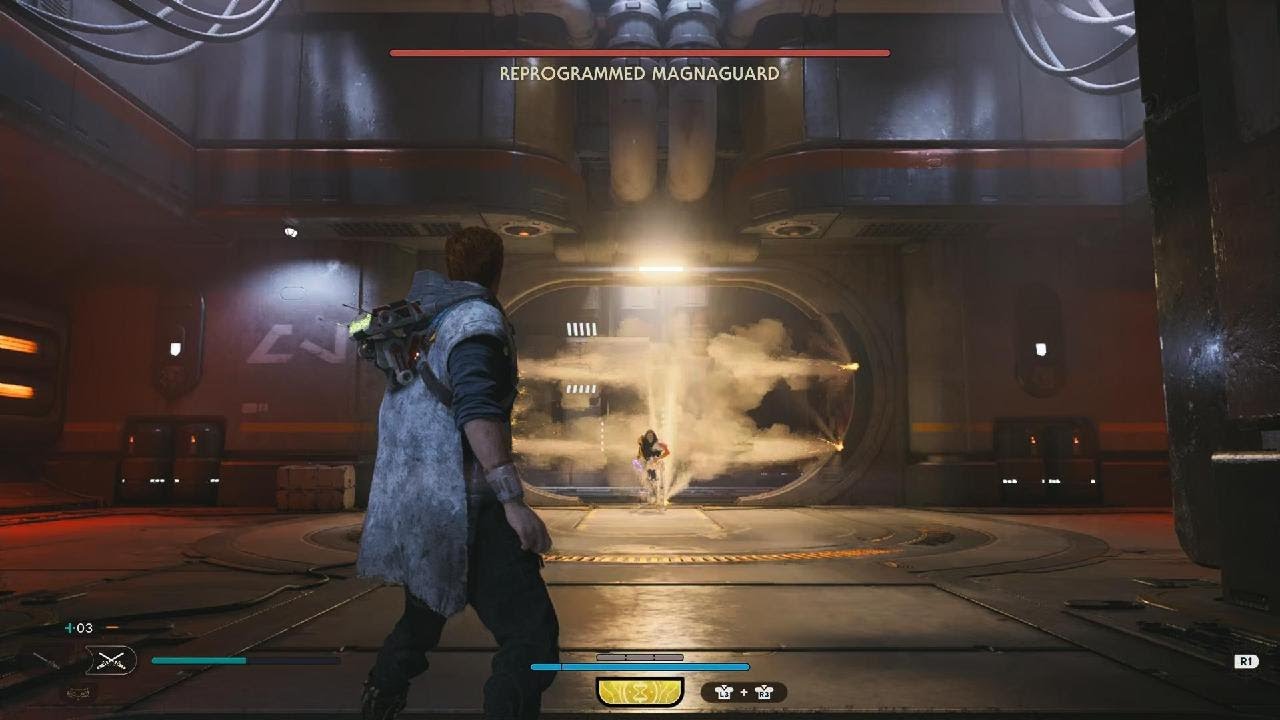 Reprogrammed Magnaguard Boss Fight | Star Wars Jedi Survivor - YouTube