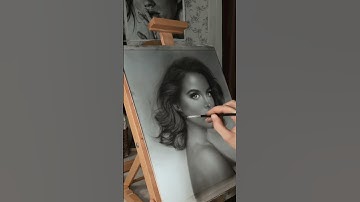Hyper Realistic Portrait Drawing | Charcoal Pencil #shorts