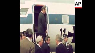 Famous SYND 07-10-73 PRIME MINISTER HEATH AN CHANCELLOR BRANDT AT NORTHOLT Profile