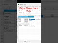 Day's Name from Date | Shorts | Excelshorts | Excel | Exceltricks