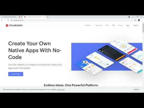 How to login to Thunkable