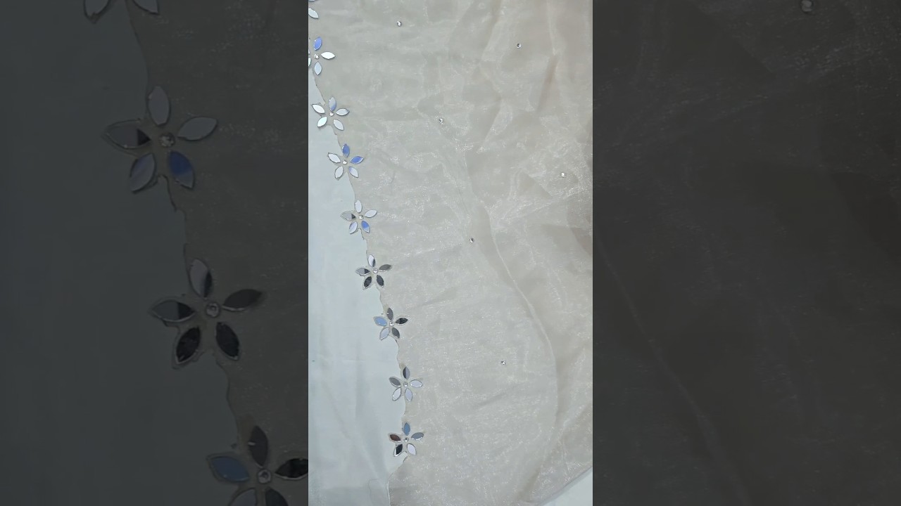 mirror work dupatta design 