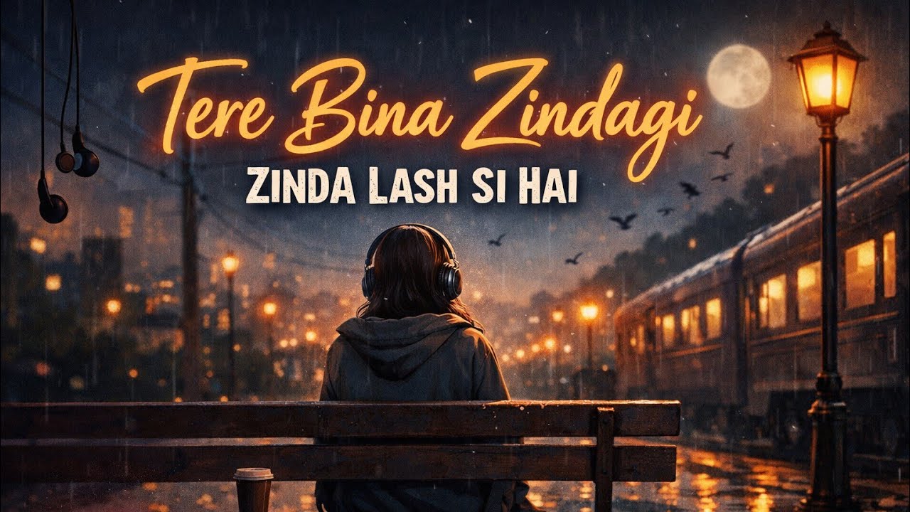 Tere bina ye zindagi, zinda lash si hai || Lo-fi sad song || slowed and reverb || Moonlit Music 
