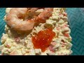 Очень крутой и вкусный  салат из МОРЕПРОДУКТОВ.