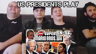 George Got Caught On 4K Reacting To Us Presidents Play New Super Mario Bros. Wii 14-16