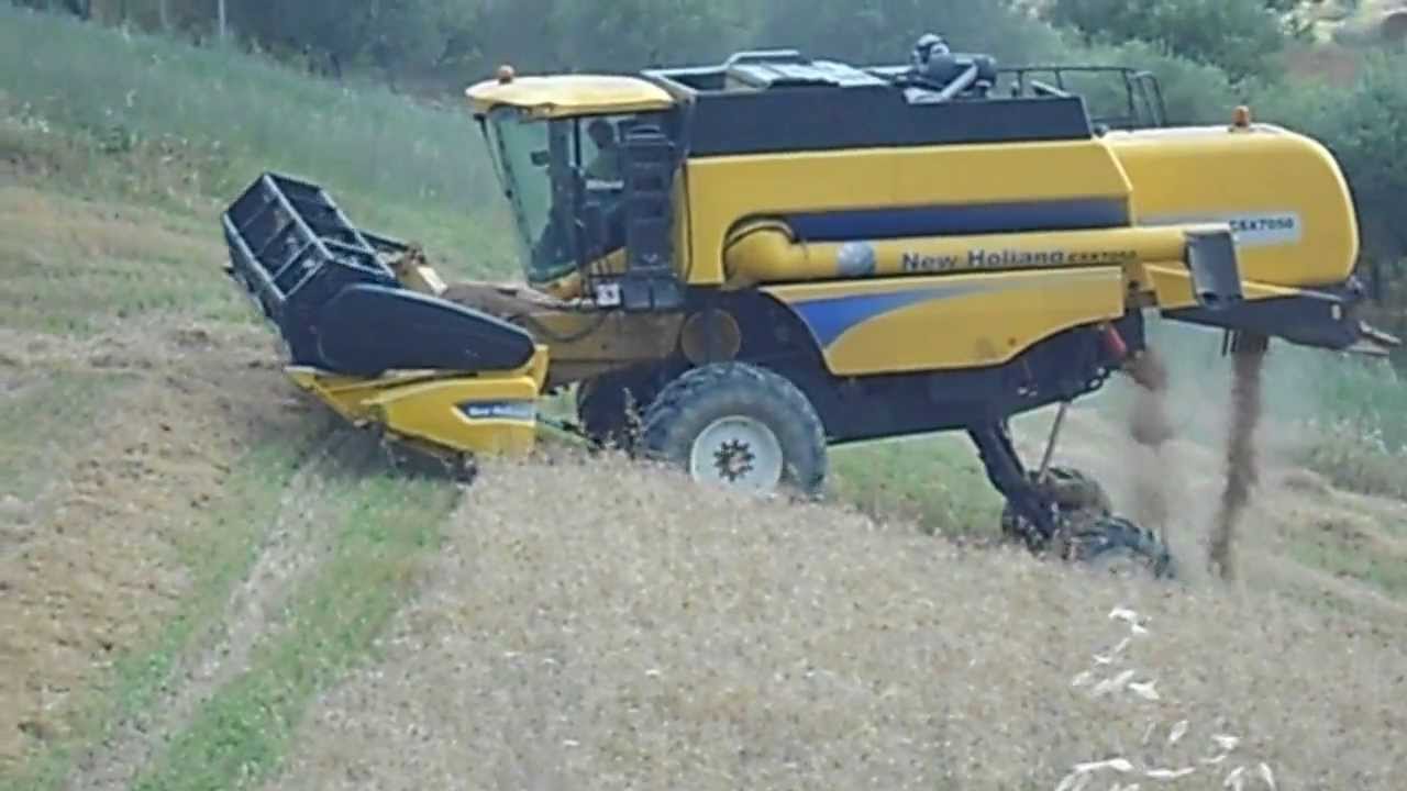 New Holland csx 7050 hillside 2013 4) - YouTube