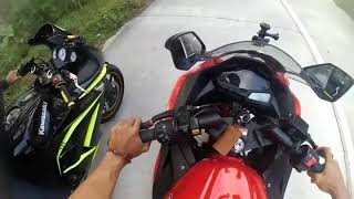 Tes adu speed Ninja 250 fi vs ninja 250 karbu