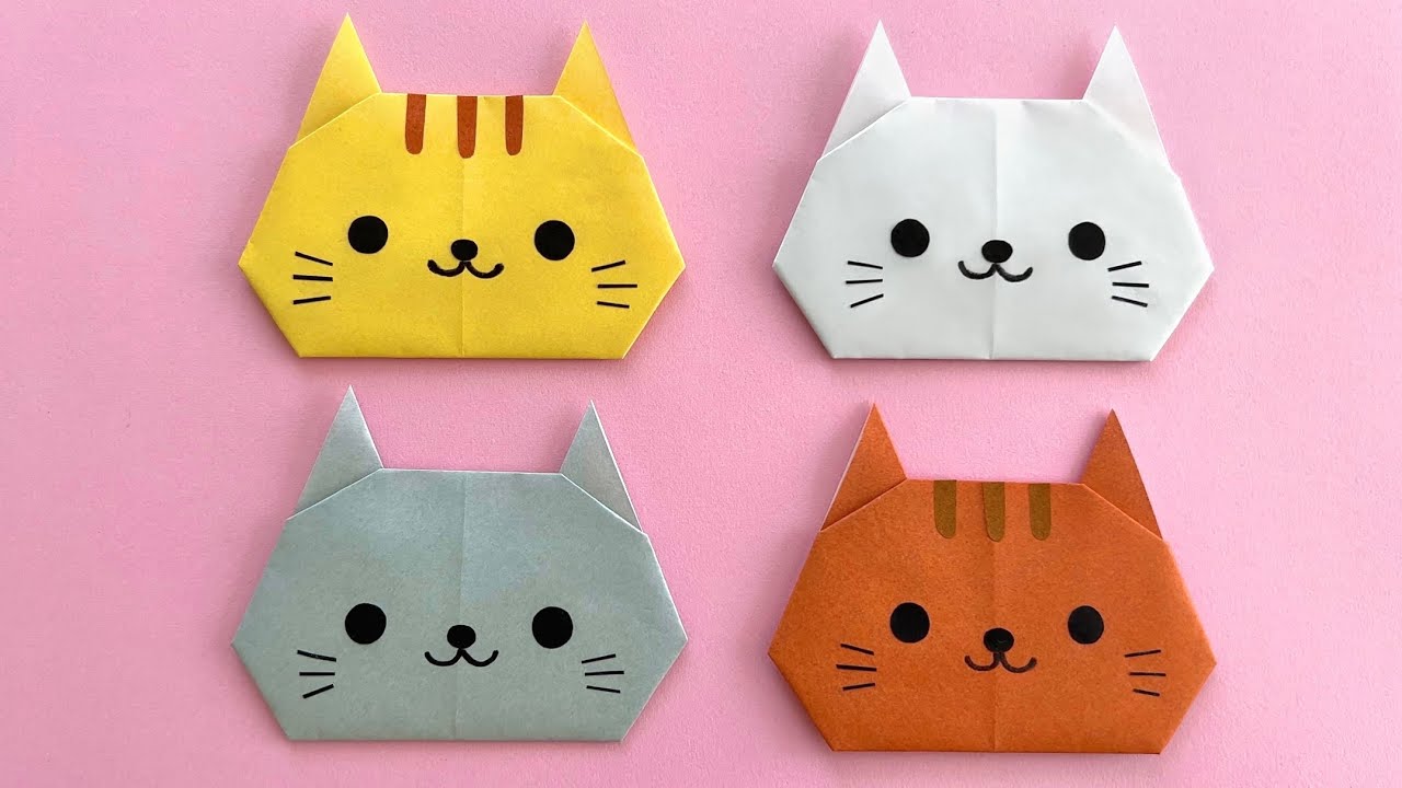 簡単折り紙 猫の折り方 Origami How To Make Cat 折纸 종이접기 고양이 Diy Paper Craft 可愛い ねこ Youtube