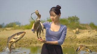 Catch Fish from Small Rivers, Building Stone Houses &amp; Bamboo Roof For Ducks 2024 - Farm Life, Animal