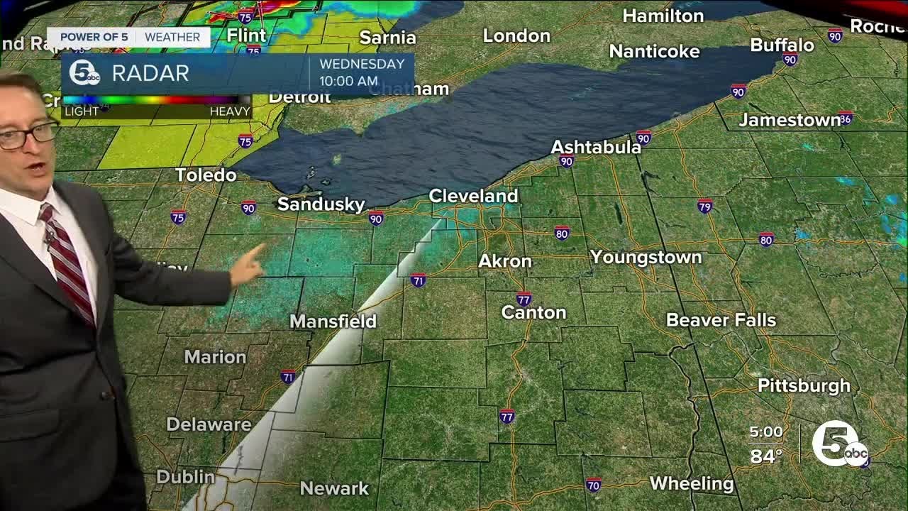 Storms rolling into Northeast Ohio staying north for the meantime - YouTube