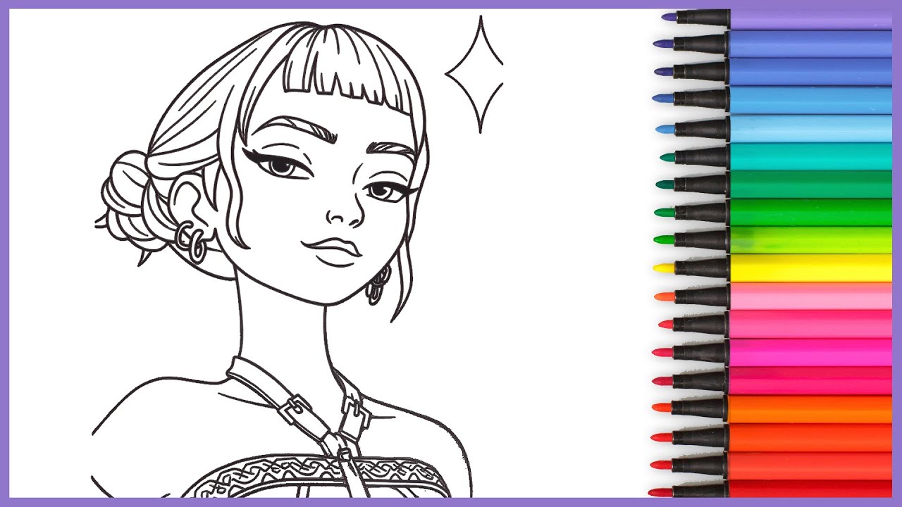 Zoey de K-Pop Demon Hunters Coloriage