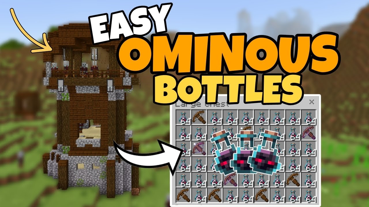 FASTEST Ominous Bottles Farm for MCPE & Bedrock 1.21+
