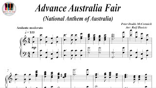 Advance Australia Fair, National Anthem of Australia, Piano Sheet Music