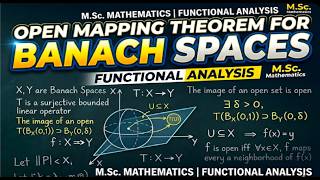 Open Mapping Theorem, Lemma Proof, Functional Analysis , M. Sc. Mathematics, Lecture 15