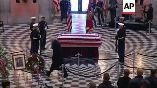 Visitors Pay Respects To Glenn At Public Viewing
