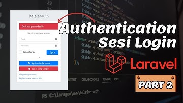 Authentication - Sesi Login & Fitur Logout - Dasar Membuat Fitur Login / Auth  Laravel Manual PART 2