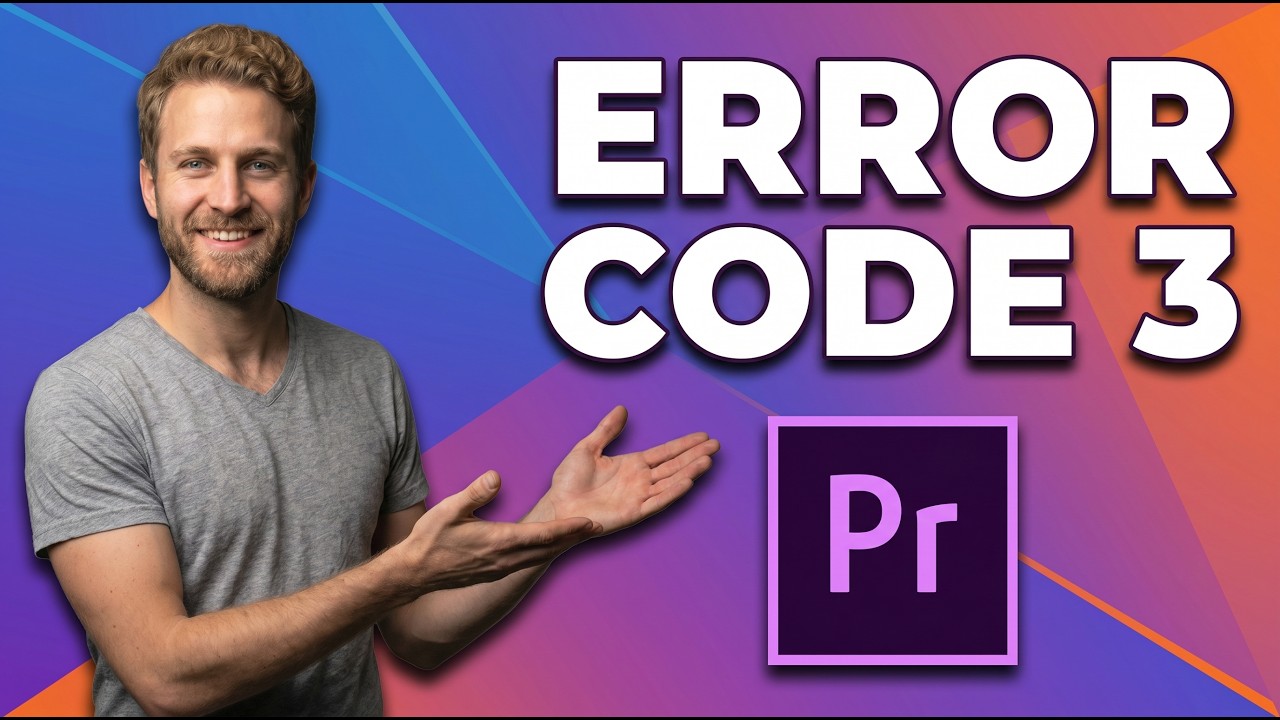 Premiere Pro Error Code 3 (Easy Fix Guide) - YouTube