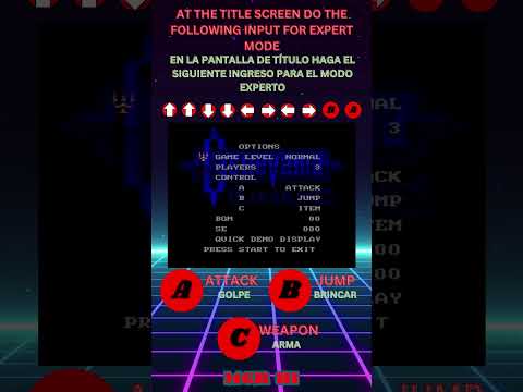 Castlevania Bloodlines ( HOW TO UNLOCK EXPERT MODE )