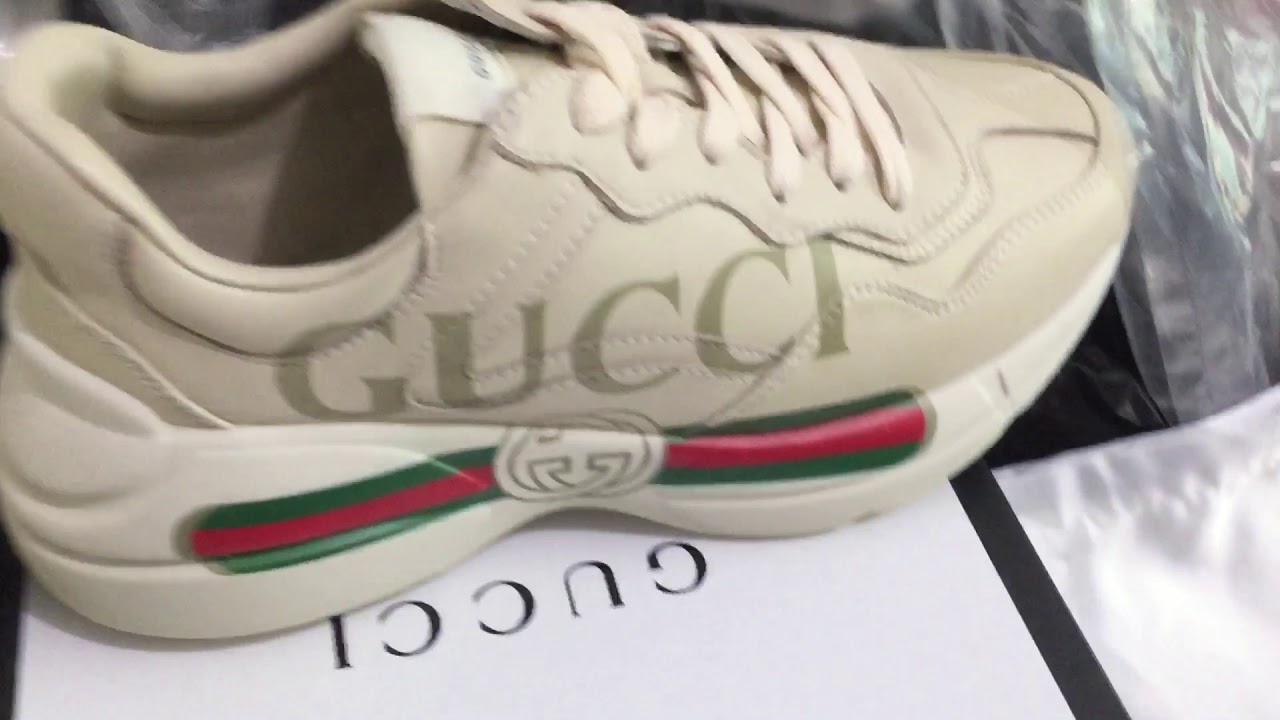 gucci rhyton sneakers fake vs real