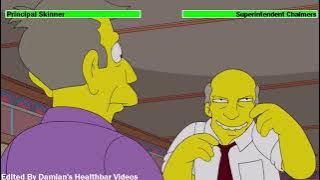 Principal Skinner vs. Superintendent Chalmers with healthbars