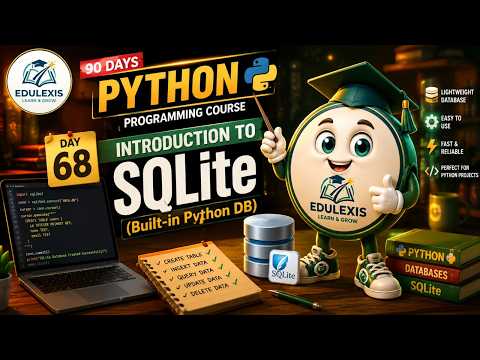 Day 68 : Python SQLite Tutorial for Beginners |Built-in Python Database | Edulexis
