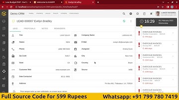 CRM Management system in PHP + Mysql | CRM Software | CRM Download +Technical Support Available