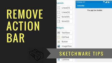 Remove ACTION BAR
