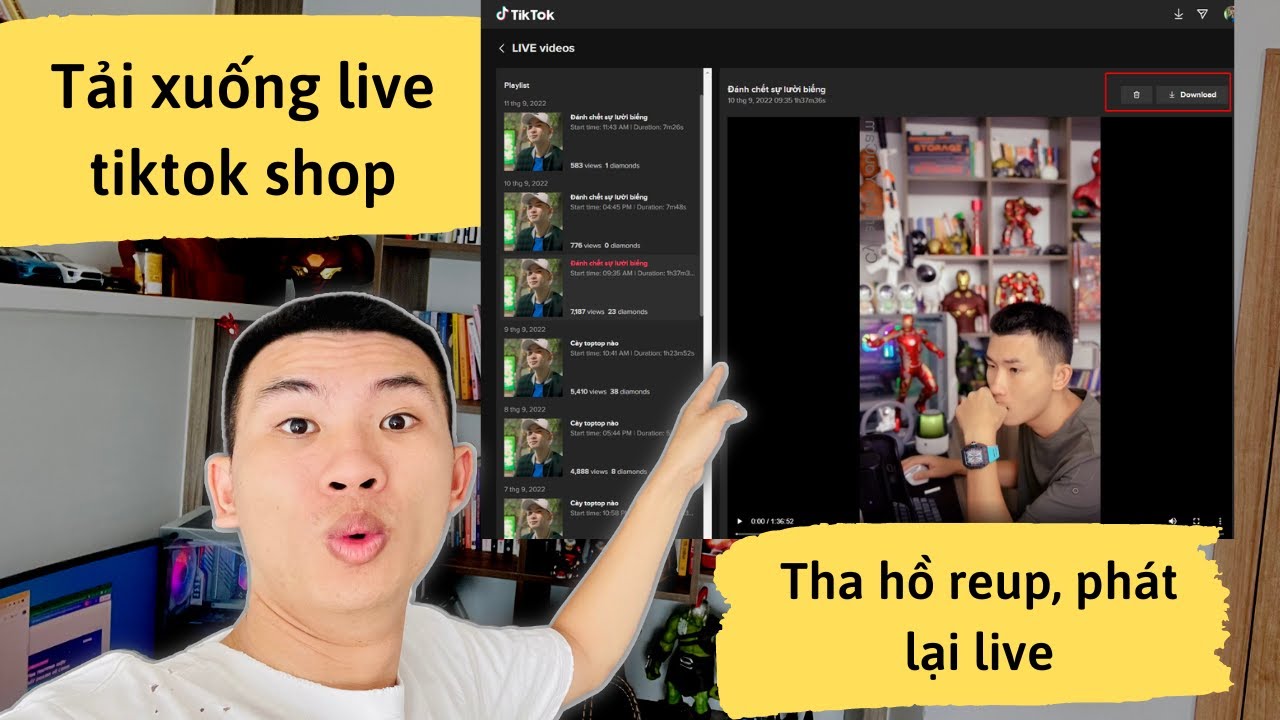 Live tiktok shop | Cách Tải xuống video livestream... - youtube